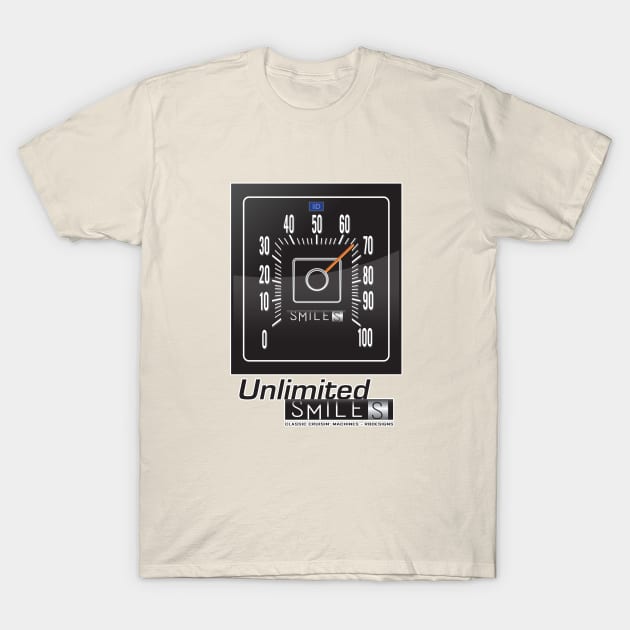 Unlimited Smiles Speedometer Ford 1973-1979 T-Shirt by RBDesigns